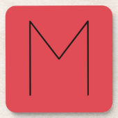 Initialbrief Mit Monogramm Modernes Minimalistisch Getränkeuntersetzer (Vorderseite)