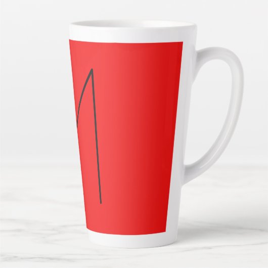 Initialbrief Mit Monogramm Modernes Minimalistisch Milchtasse (Rechts)