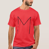 Initialbrief Mit Monogramm Modernes Minimalistisch T-Shirt (Vorderseite)