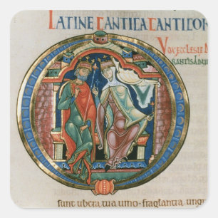 Initialbrief 'O' Osculatur me - Lass mir kiss Quadratischer Aufkleber