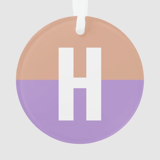 Initialbrief von elegantem Pastel-Colorblock Ornament (Rückseite)