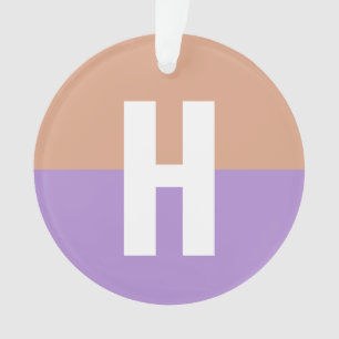 Initialbrief von elegantem Pastel-Colorblock Ornament