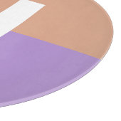 Initialbrief von elegantem Pastel-Colorblock Schneidebrett (Ecke)
