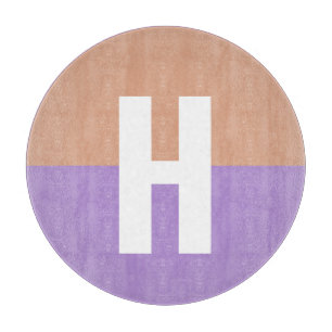 Initialbrief von elegantem Pastel-Colorblock Schneidebrett