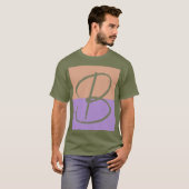 Initialbrief von elegantem Pastel-Colorblock T-Shirt (Vorne ganz)