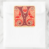 Initialbrief Y der Vintagen Monogramm Quadratischer Aufkleber (Tasche)