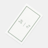Initialbriefe für das Sage Green Monogram 2025 für Serviette (Ecke)