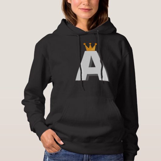Initialbuchstabe A Alphabet Hoodie (Vorderseite)