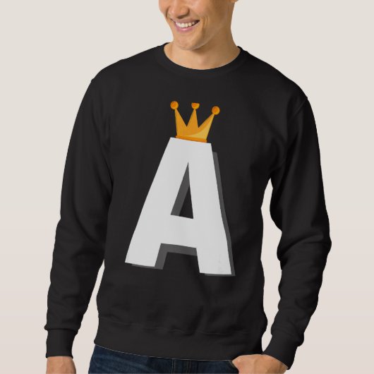 Initialbuchstabe A Alphabet Sweatshirt (Vorderseite)