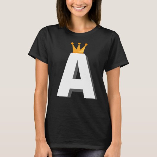 Initialbuchstabe A Alphabet T-Shirt (Vorderseite)
