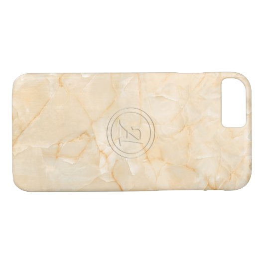 Initialbuchstabe A mit Marmordruckeffekt Case-Mate iPhone Hülle (Rückseite (Horizontal))