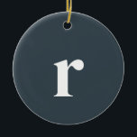 Initialbuchstabe Charcoal Gray | Trendy Minimalist Keramik Ornament<br><div class="desc">Initialbuchstabe Charcoal Gray | Stilvolle Trendy Monogram Keramik Ornament | Modern | elegant | MINIMALISTISCH | PERSONALISIERT | Spaß | COOL</div>