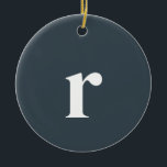 Initialbuchstabe Charcoal Gray | Trendy Minimalist Keramik Ornament<br><div class="desc">Initialbuchstabe Charcoal Gray | Stilvolle Trendy Monogram Keramik Ornament | Modern | elegant | MINIMALISTISCH | PERSONALISIERT | Spaß | COOL</div>