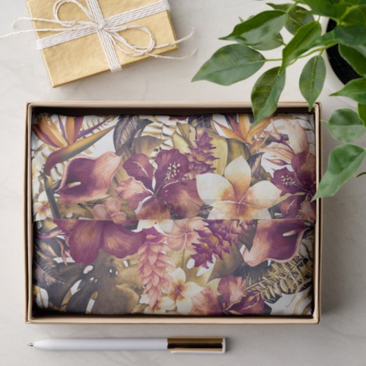 Initialbuchstabe der Hawaiian Golden Tropics Monog Seidenpapier (Geschenk)