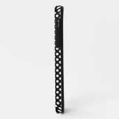 Initialbuchstabe der weißen schwarzen Polka-Punkte Case-Mate iPhone Hülle (Hinten/Links)