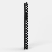 Initialbuchstabe der weißen schwarzen Polka-Punkte Case-Mate iPhone Hülle (Hinten/Rechts)