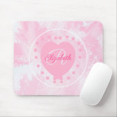 Initialbuchstabe des Chic Heart Monogram Pink Whit Mousepad (Mit Mouse)