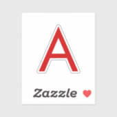 Initialbuchstabe des schlichten modernen weißen Mo Aufkleber (Blatt)