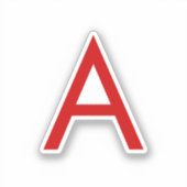 Initialbuchstabe des schlichten modernen weißen Mo Aufkleber (Vorderseite)