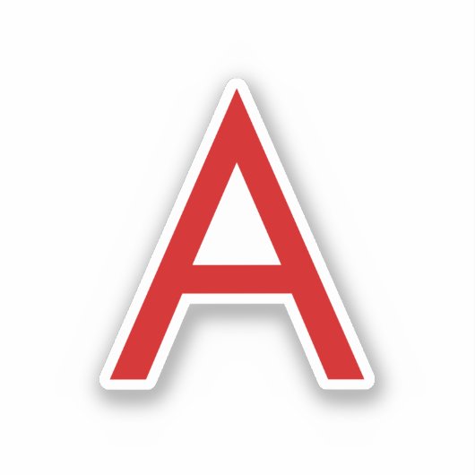 Initialbuchstabe des schlichten modernen weißen Mo Aufkleber (Vorderseite)