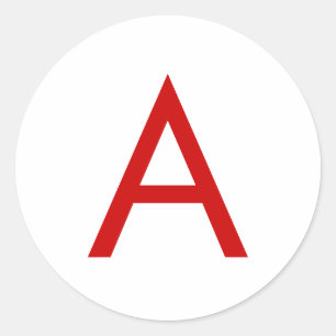 Initialbuchstabe des schlichten modernen weißen Mo Runder Aufkleber