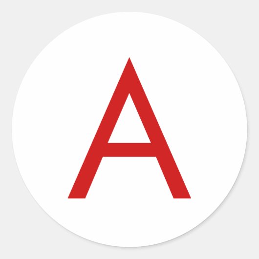 Initialbuchstabe des schlichten modernen weißen Mo Runder Aufkleber (Vorderseite)