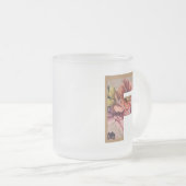 Initialbuchstabe F Monogramm für rustikale Bläsche Mattglastasse (VorderseiteRechts)