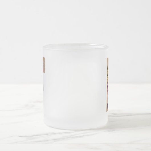 Initialbuchstabe F Monogramm für rustikale Bläsche Mattglastasse (Mittel)