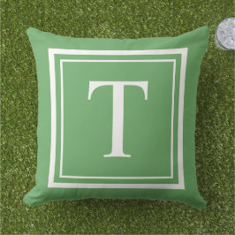 Initialbuchstabe für die Green Square-Monogrammkar Kissen