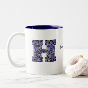 Initialbuchstabe H für das Mosaikglas Zweifarbige Tasse