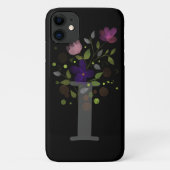 Initialbuchstabe I Plus Blumendesign Case-Mate iPhone Hülle (Rückseite)