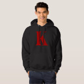 Initialbuchstabe K Anfangsbuchstaben K Hoodie (Vorne ganz)