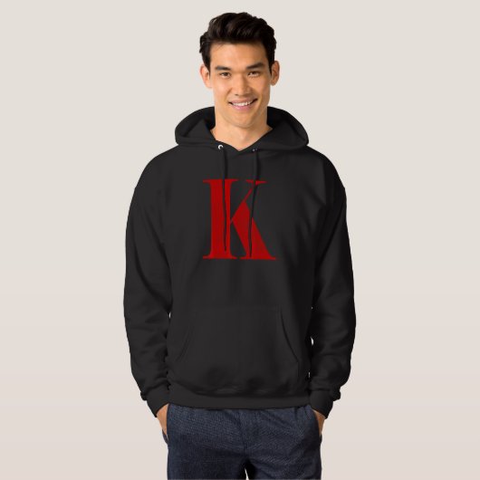 Initialbuchstabe K Anfangsbuchstaben K Hoodie (Vorne ganz)
