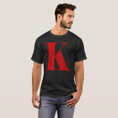 Initialbuchstabe K Anfangsbuchstaben K T-Shirt (Vorne ganz)