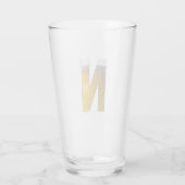 Initialbuchstabe N der Funny Beer Head Monogram Glas (Rückseite)