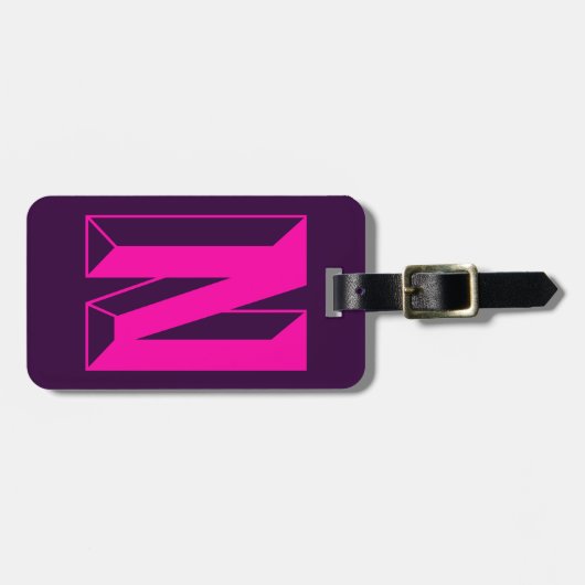 Initialbuchstabe N Gepäckanhänger (Vorderseite horizontal)