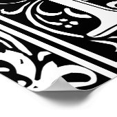 Initialbuchstabe N Mittelalterliches Monogramm Vin Poster (Ecke)