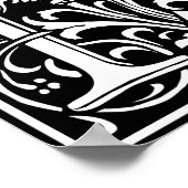 Initialbuchstabe N Mittelalterliches Monogramm Vin Poster (Ecke)