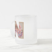 Initialbuchstabe N Monogramm für rustikale Floral Mattglastasse (Vorderseite Links)