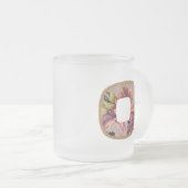 Initialbuchstabe O Monogramm für rustikale Bläsche Mattglastasse (VorderseiteRechts)