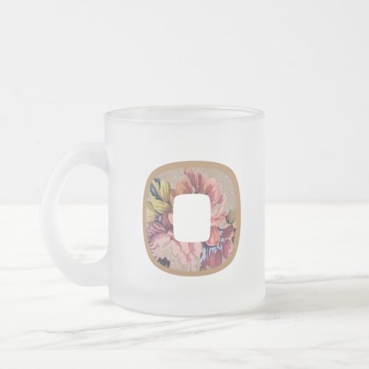 Initialbuchstabe O Monogramm für rustikale Bläsche Mattglastasse (Links)