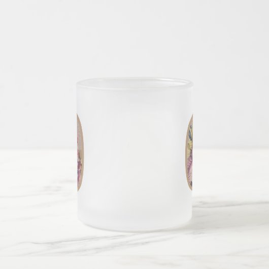 Initialbuchstabe O Monogramm für rustikale Bläsche Mattglastasse (Mittel)