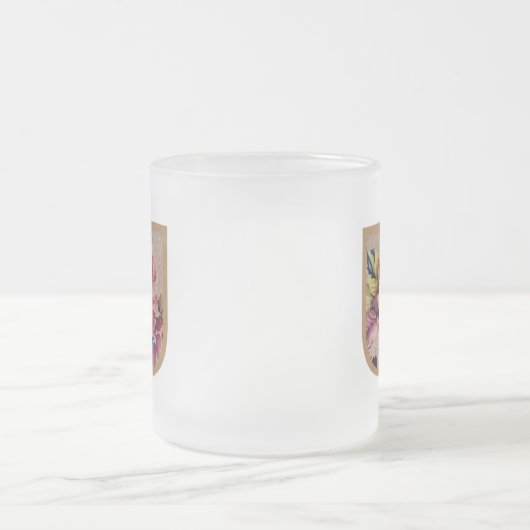 Initialbuchstabe U Monogramm für rustikale Floral Mattglastasse (Mittel)