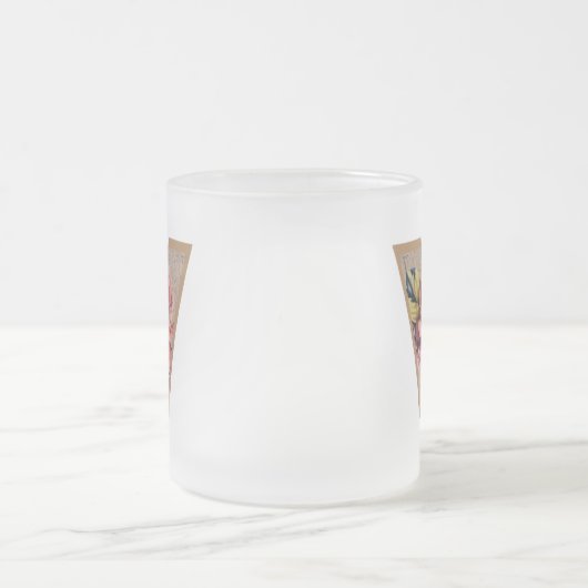 Initialbuchstabe V Monogramm für rustikale Flora Mattglastasse (Mittel)