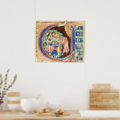 Initialbuchstabe 'V' Visio Abdie Poster (Küche)