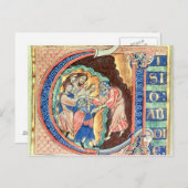 Initialbuchstabe 'V' Visio Abdie Postkarte (Vorne/Hinten)