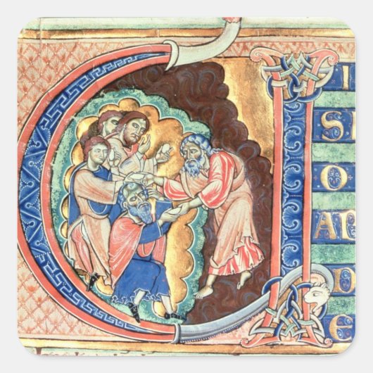 Initialbuchstabe 'V' Visio Abdie Quadratischer Aufkleber (Vorderseite)