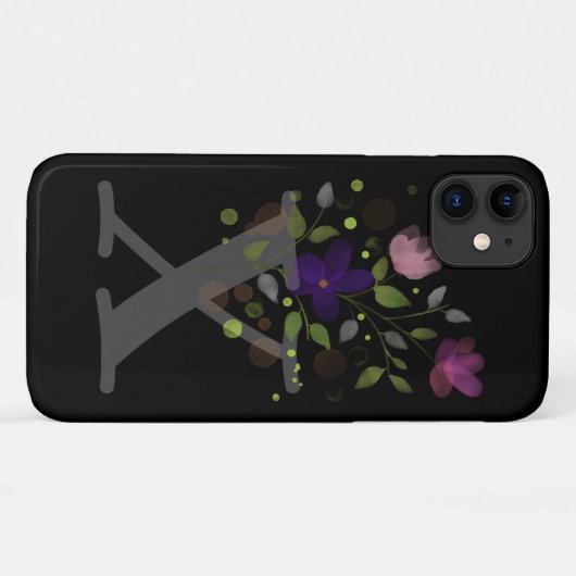 Initialbuchstabe X Plus Blumendesign Case-Mate iPhone Hülle (Rückseite (Horizontal))