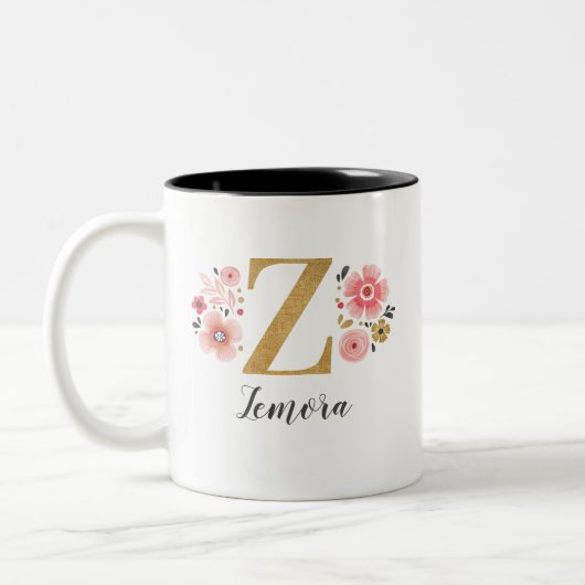 Initialbuchstabe Z Zweifarbige Tasse (Links)