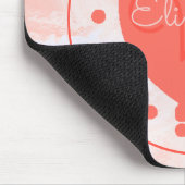 Initialbuchstaben des Chic Heart Monogram Coral Wh Mousepad (Ecke)